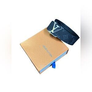 Louis Vuitton Black Monogram Men's Belt